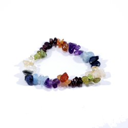 Bracelet multicolore 7 chakras en pierres naturelles