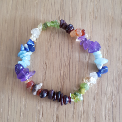 Bracelet  7 chakras en pierres naturelles