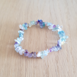 Bracelet  multicolore en pierre naturelle de fluorite