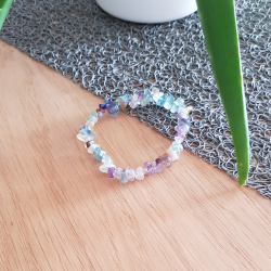 Bracelet baroque multicolore en  fluorite