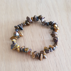 Bracelet  marron en pierre naturelle oeil de tigre