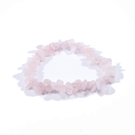 bracelet baroque en pierre naturelle de quartz rose