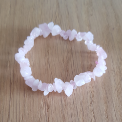 bracelet  en pierre naturelle de quartz rose