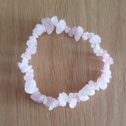 bracelet baroque quartz rose