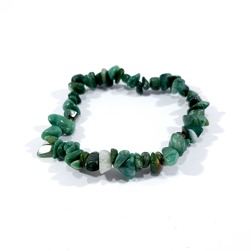 Bracelet baroque vert en pierre naturelle de budstone