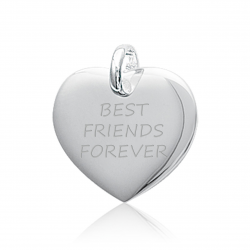 pendentif coeur en argent avec gravure personalisée