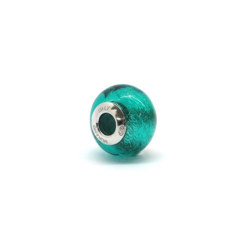 Charm Murano bleu turquoise