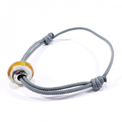 Bracelet cordon ajustable et charm en verre de murano