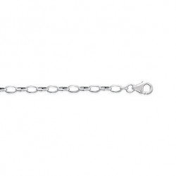 Bracelet maille forçat allongée en argent largeur 3.6 mm