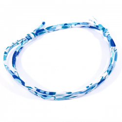 Bracelet tissu liberty bleu cristal