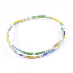 bracelet motifs fleuris colorés