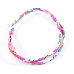 Bracelet tissu liberty fuchsia fleuri