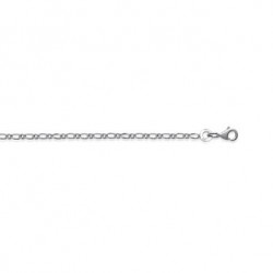 Bracelet maille alternée 1/1 en argent largeur 1.8 mm