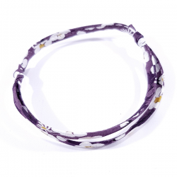 Bracelet tissu liberty violet