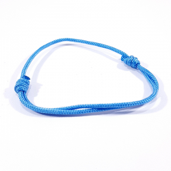 Bracelet cordon tressé bleu polaire