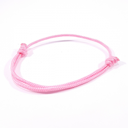 Bracelet cordon tressé rose bonbon