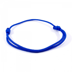 Bracelet cordon tressé bleu royal