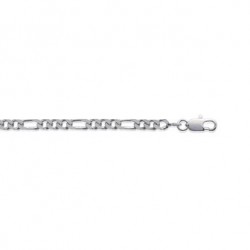 Bracelet maille alternée 1/3 en argent largeur 3.5 mm