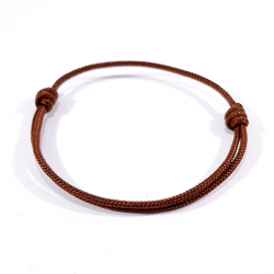 bracelet cordon marron chocolat