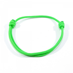 Bracelet cordon tressé vert néon