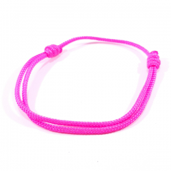 Bracelet cordon rose néon