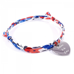 bracelet liberty personnalisé médaille gravée